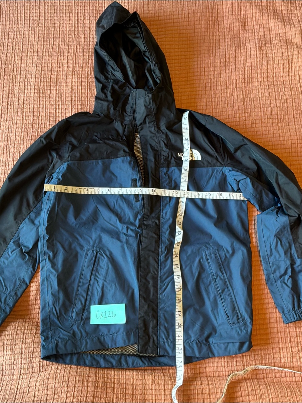 The North Face Kids Hooded Rain Jacket in Navy and Black